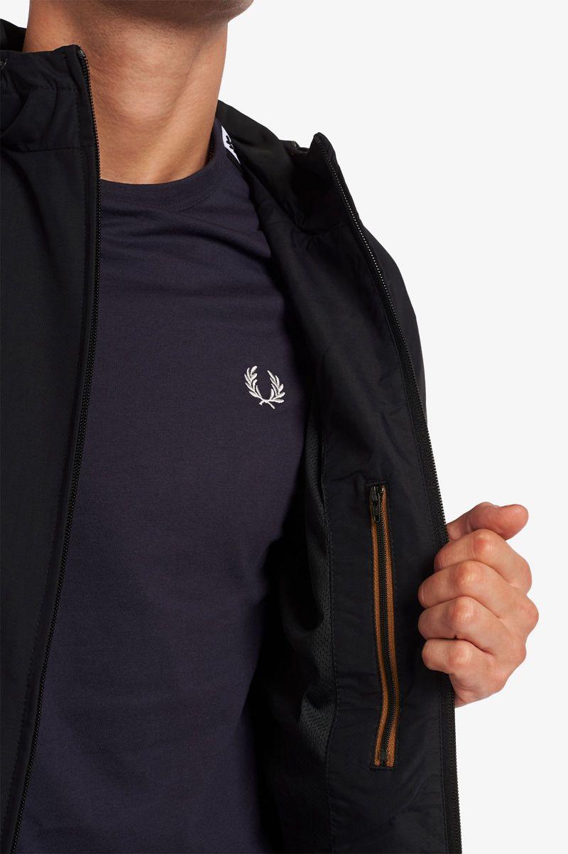 Navy Fred Perry Hooded Brentham Men's Jackets | PH 1193LISH